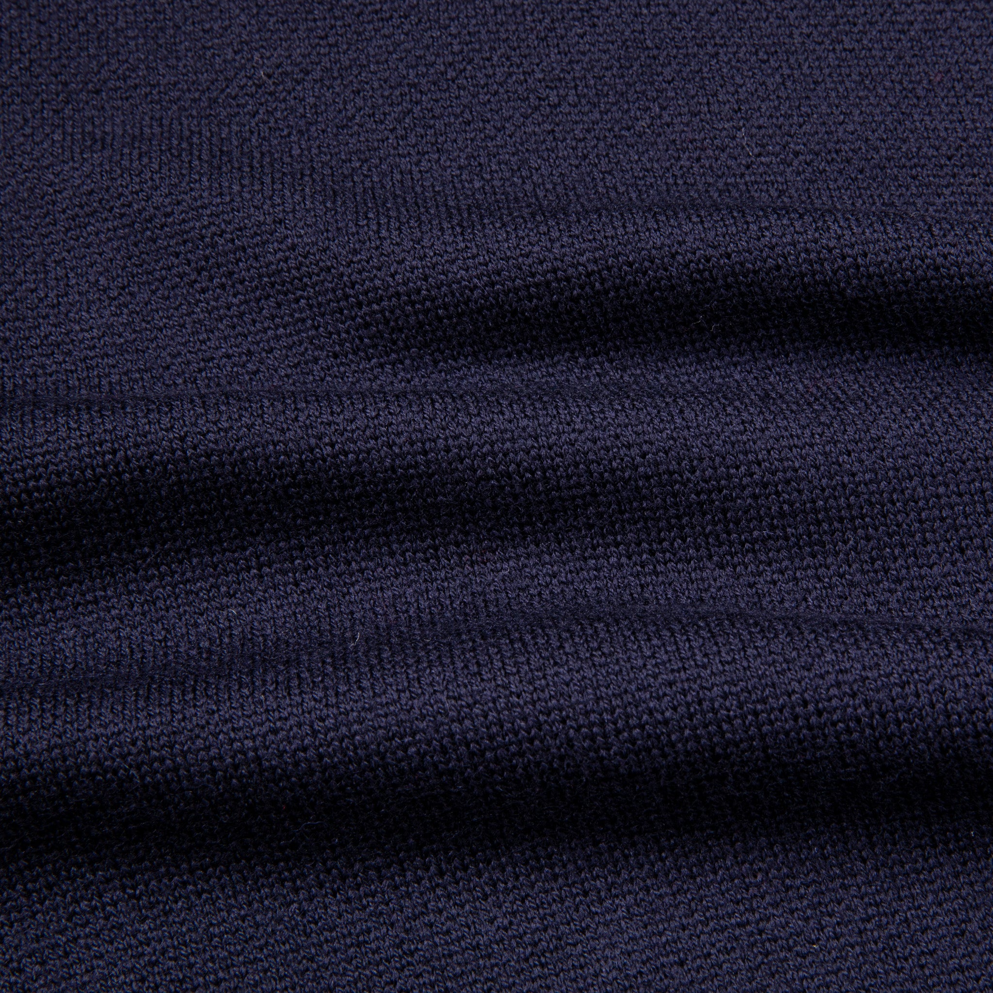 William Lockie Birdseye Solid Merino Wool Polo Blu Navy