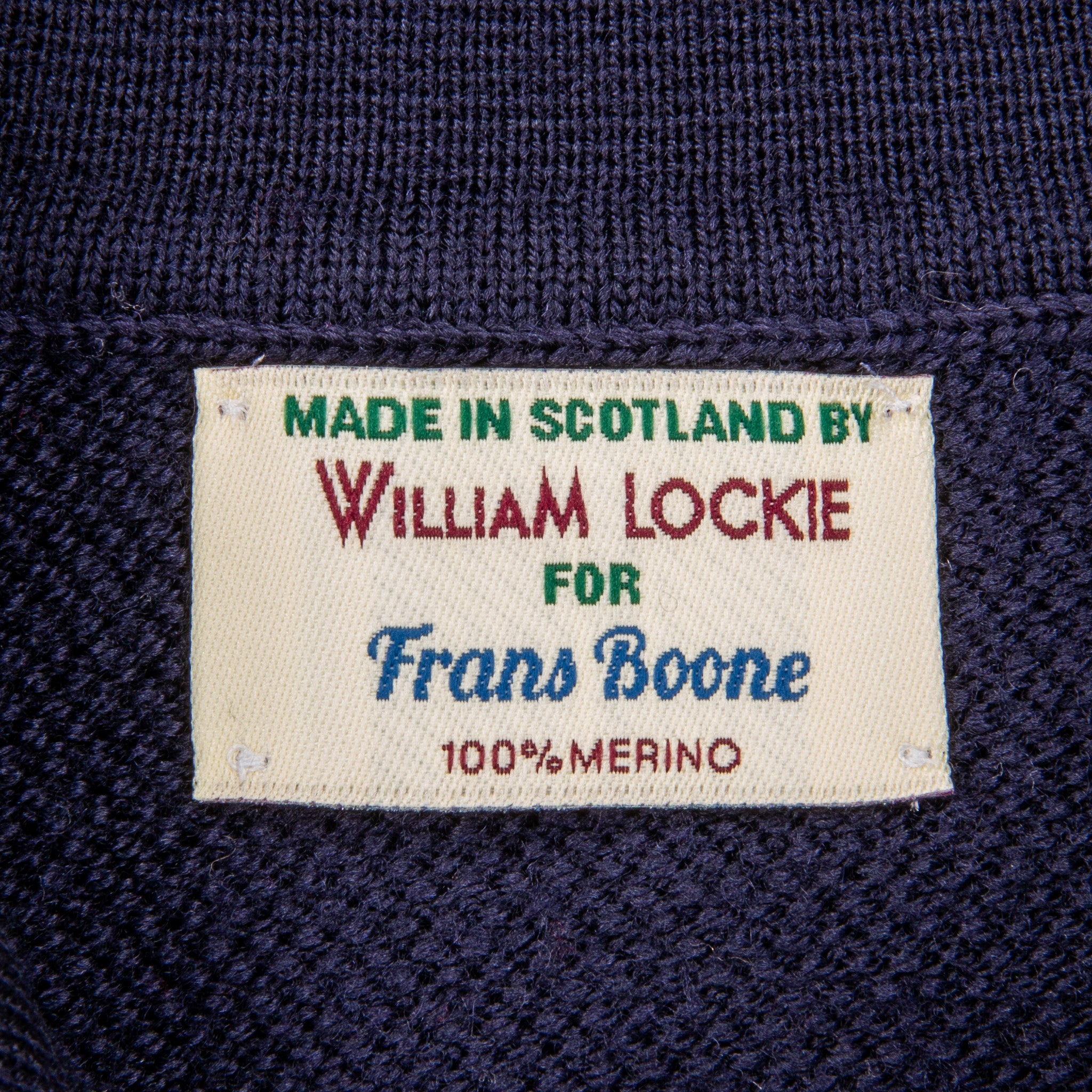 William Lockie Birdseye Solid Merino Wool Polo Blu Navy