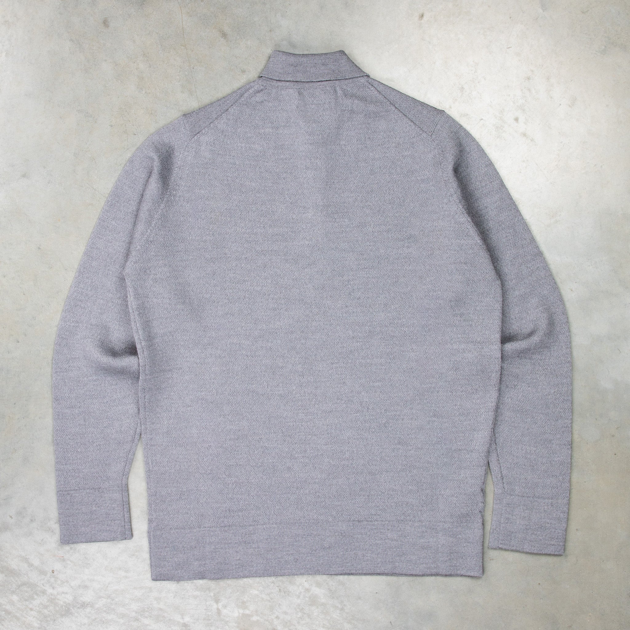 William Lockie Birdseye Solid Merino Wool Polo Grey