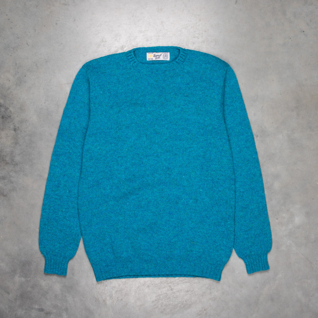 Laurence J. Smith Super soft Seamless Crew Neck Pullover Azure