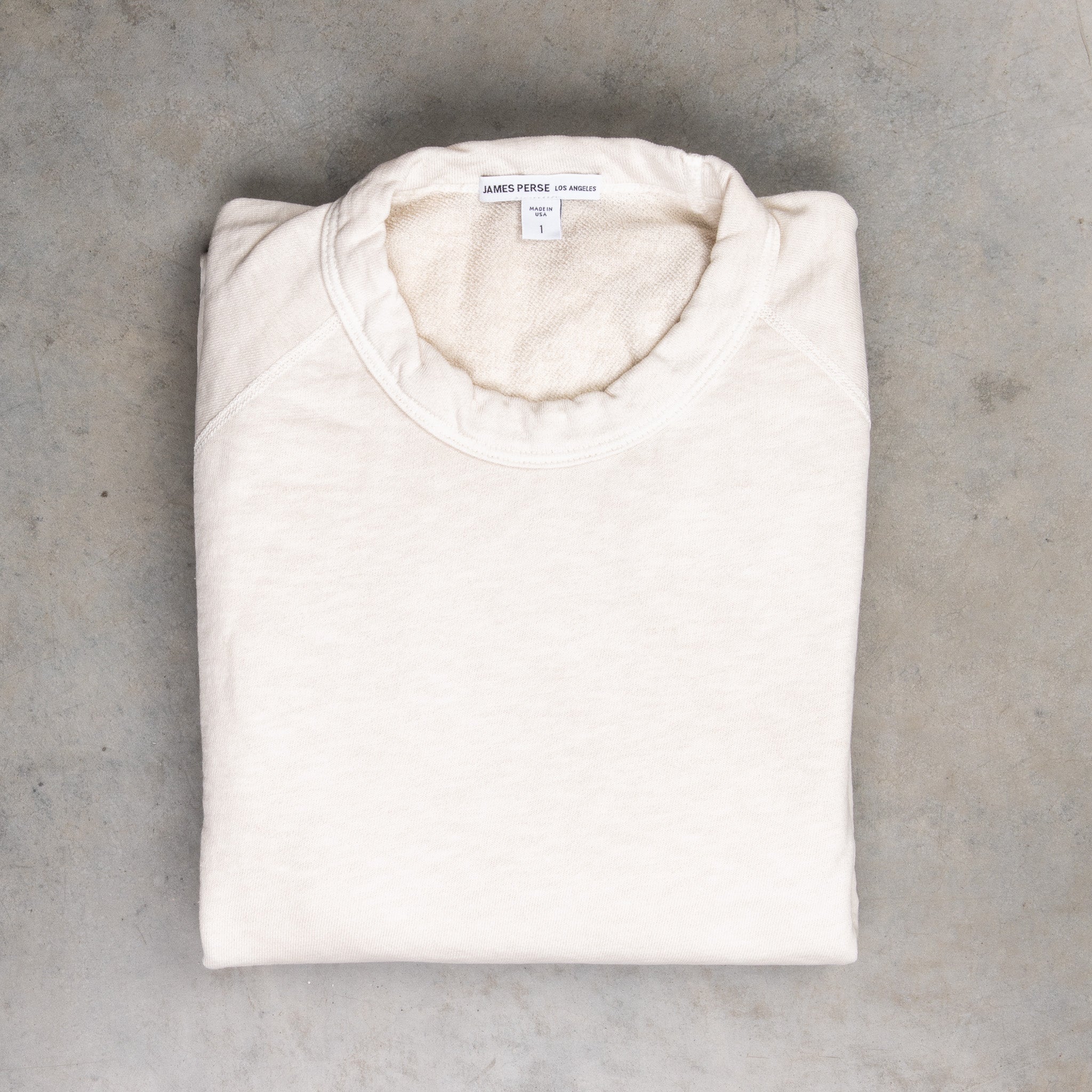 James Perse Vintage Fleece Raglan Sweat Canvas