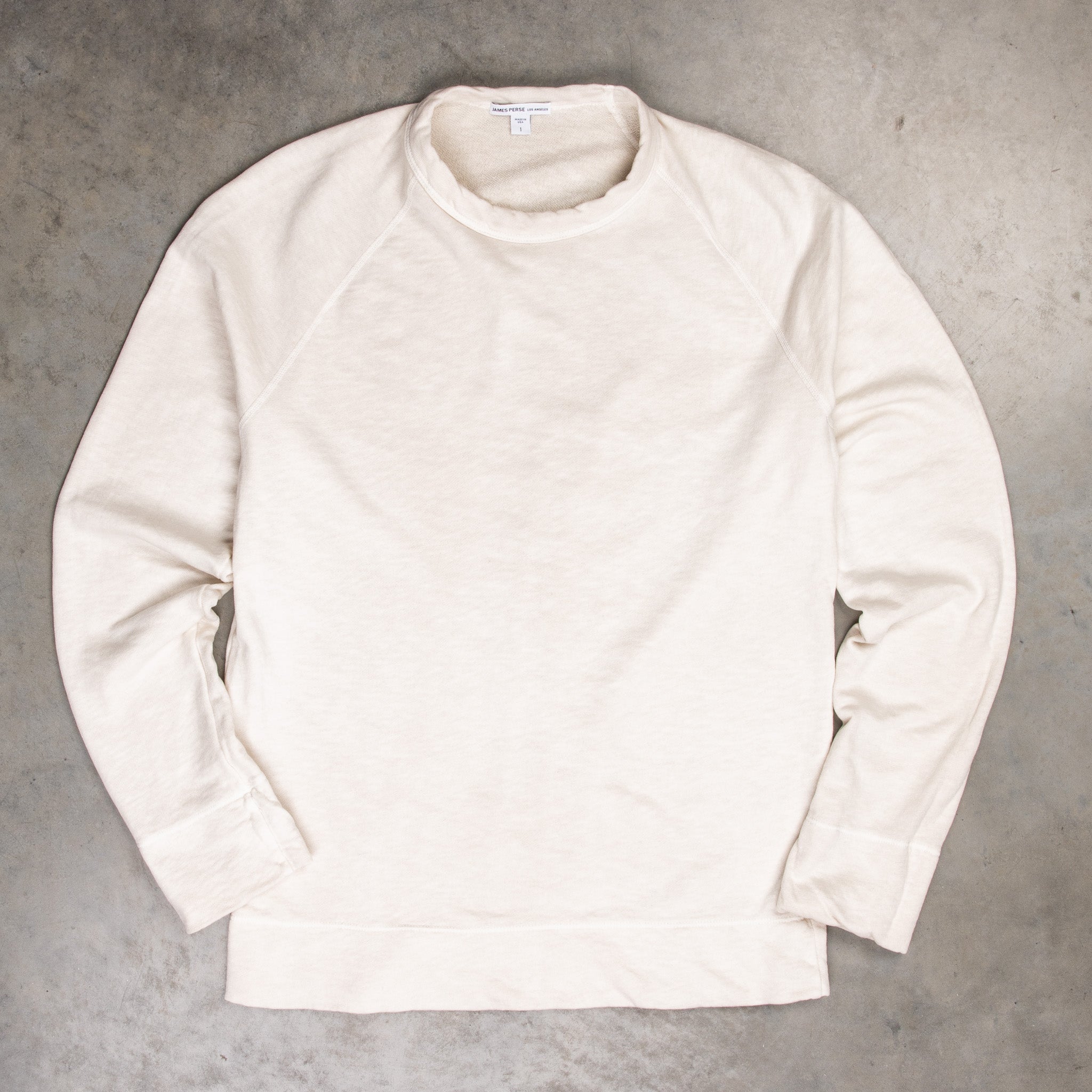 James Perse Vintage Fleece Raglan Sweat Canvas