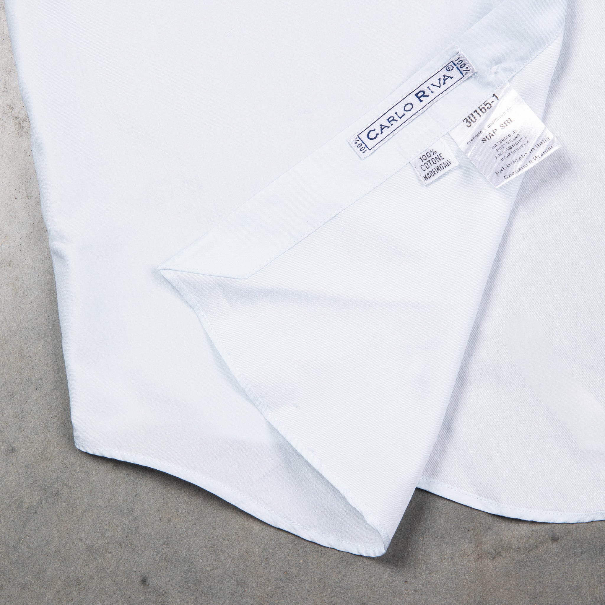 Finamore Milano Collo Luigi Carlo Riva 180&#39;s Twill Shirt Celeste