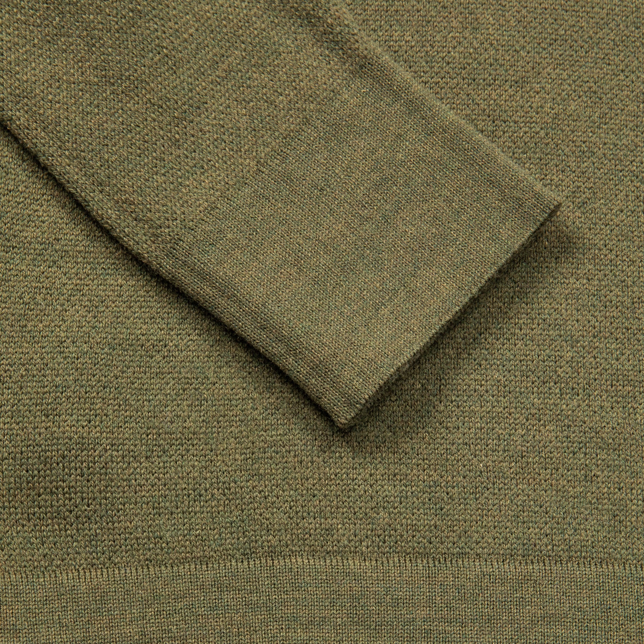 William Lockie Birdseye Solid Merino Wool Polo Olive