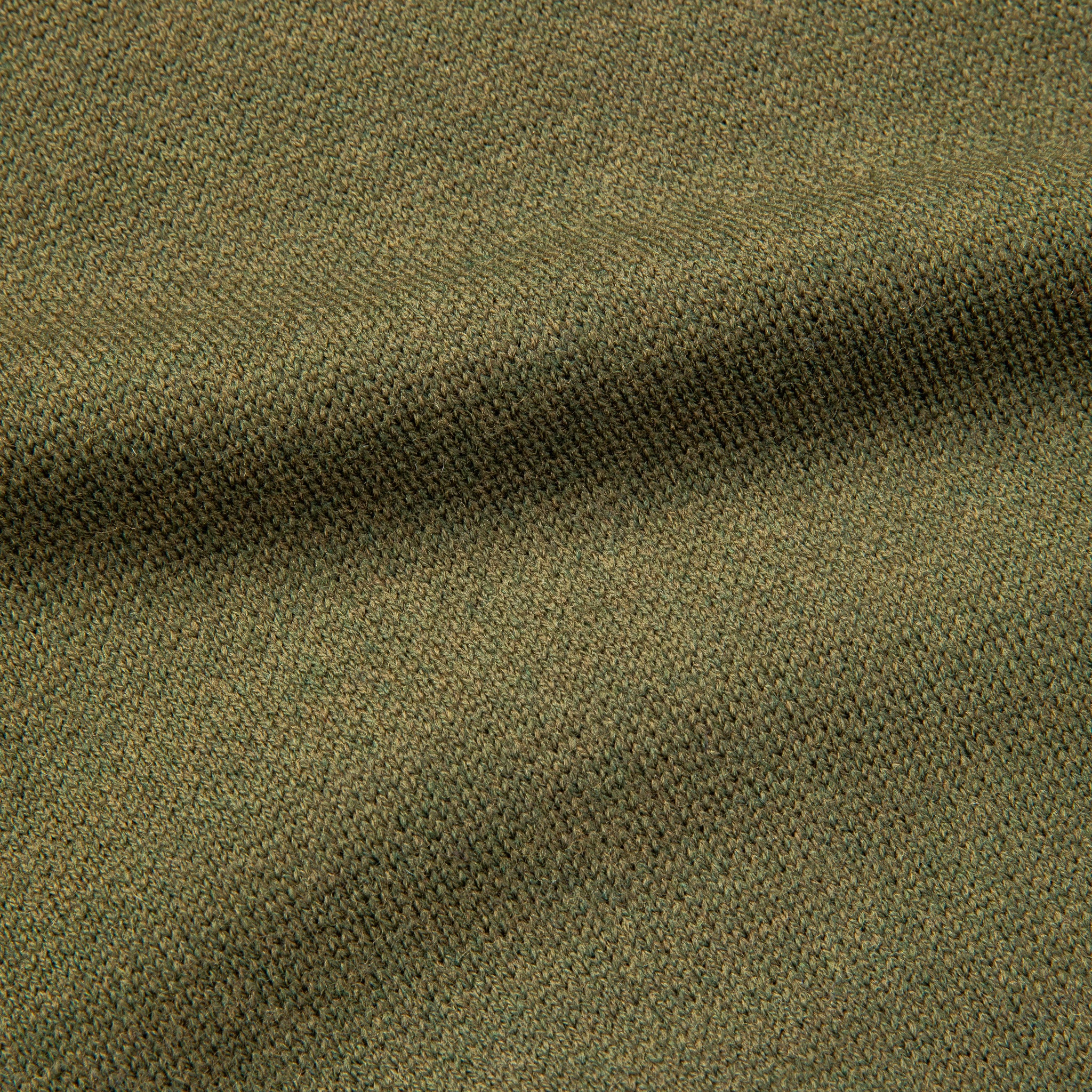 William Lockie Birdseye Solid Merino Wool Polo Olive