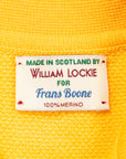 William Lockie Birdseye Solid Merino Wool Polo Autumn Yellow