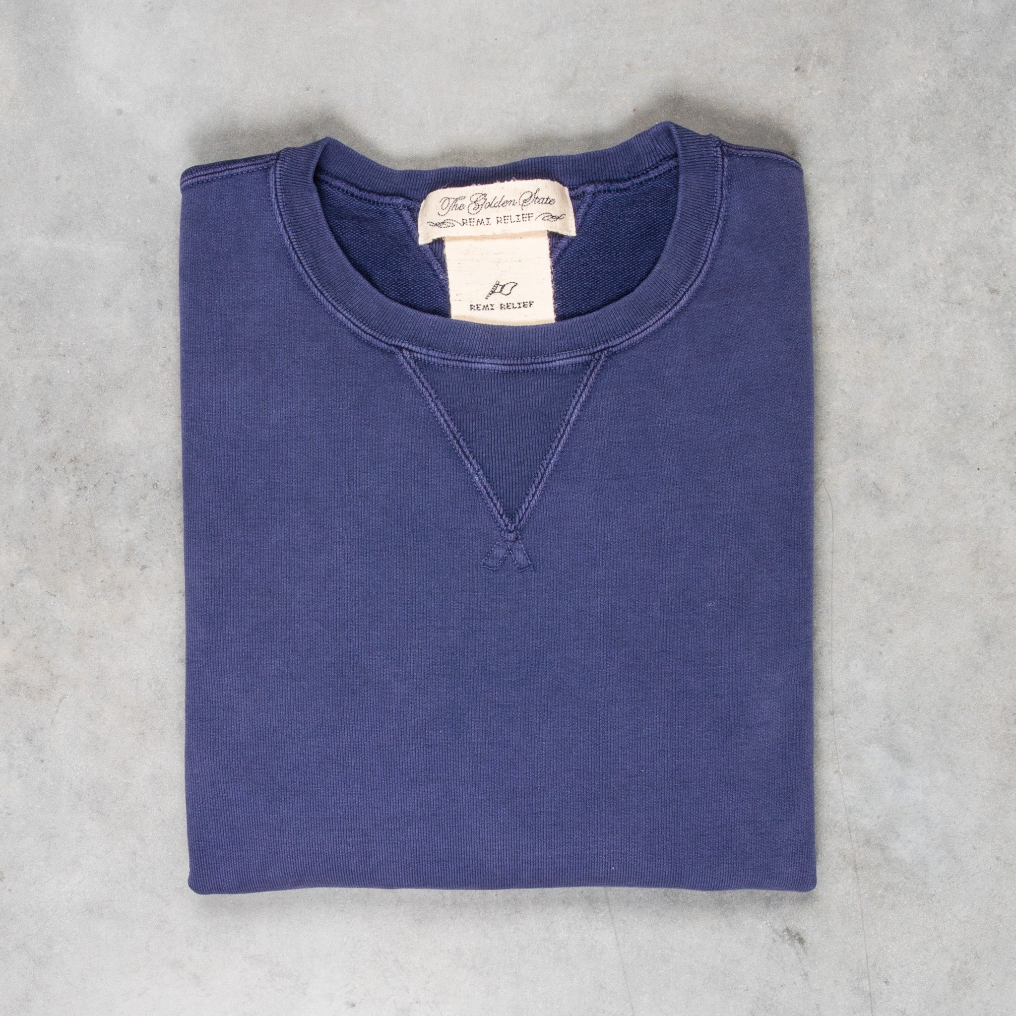 Remi Relief Special Finish Crew Neck Navy Blue