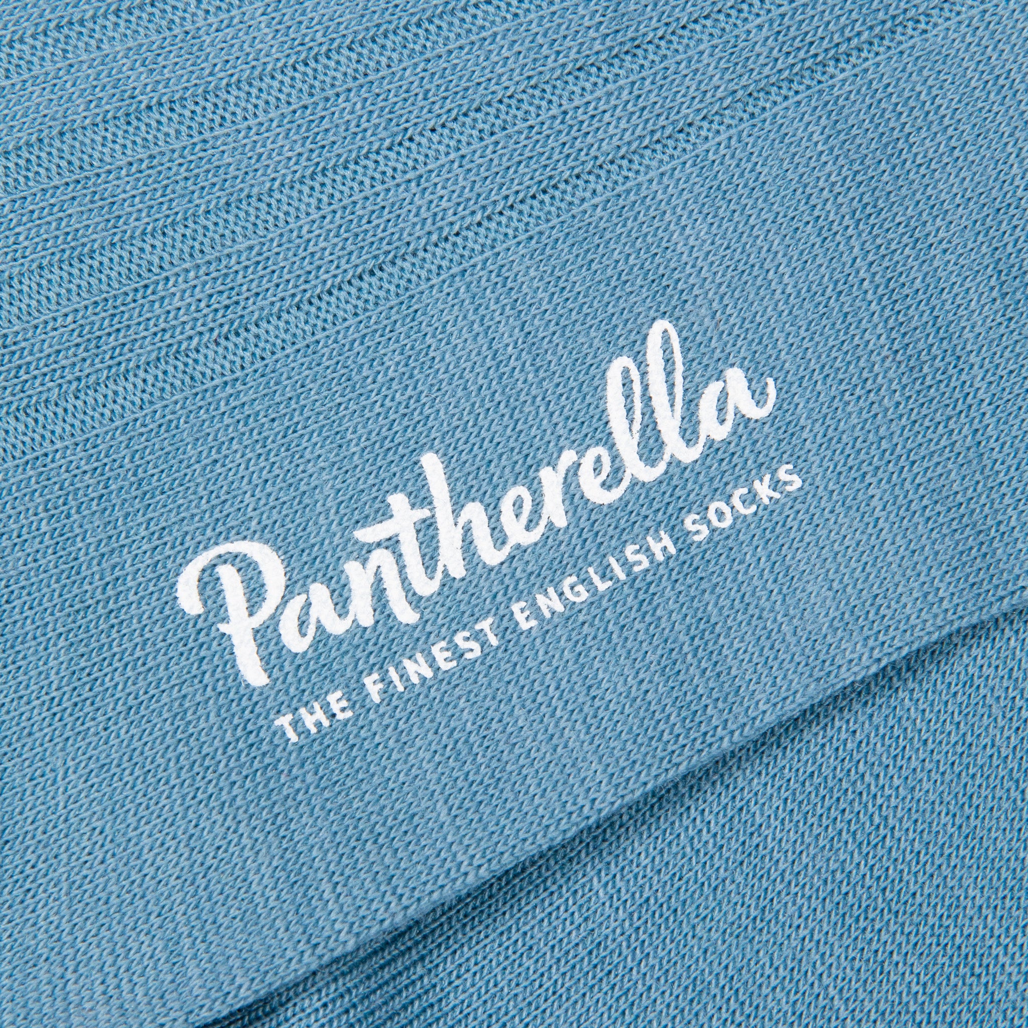 Pantherella Laburnum Merino Wool Ankle High Socks Blue Mist