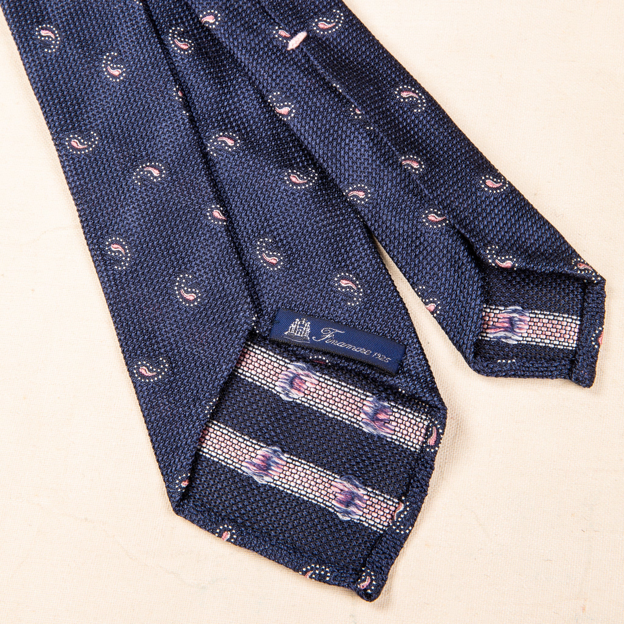 Cravatta Uomo In Seta Sette Pieghe - Motivo Pisa, Colore Blu Bosforo, Elegante E Di Alta Qualità - Foto 5