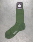 Pantherella Laburnum Merino Wool Ankle High Socks Leaf Green