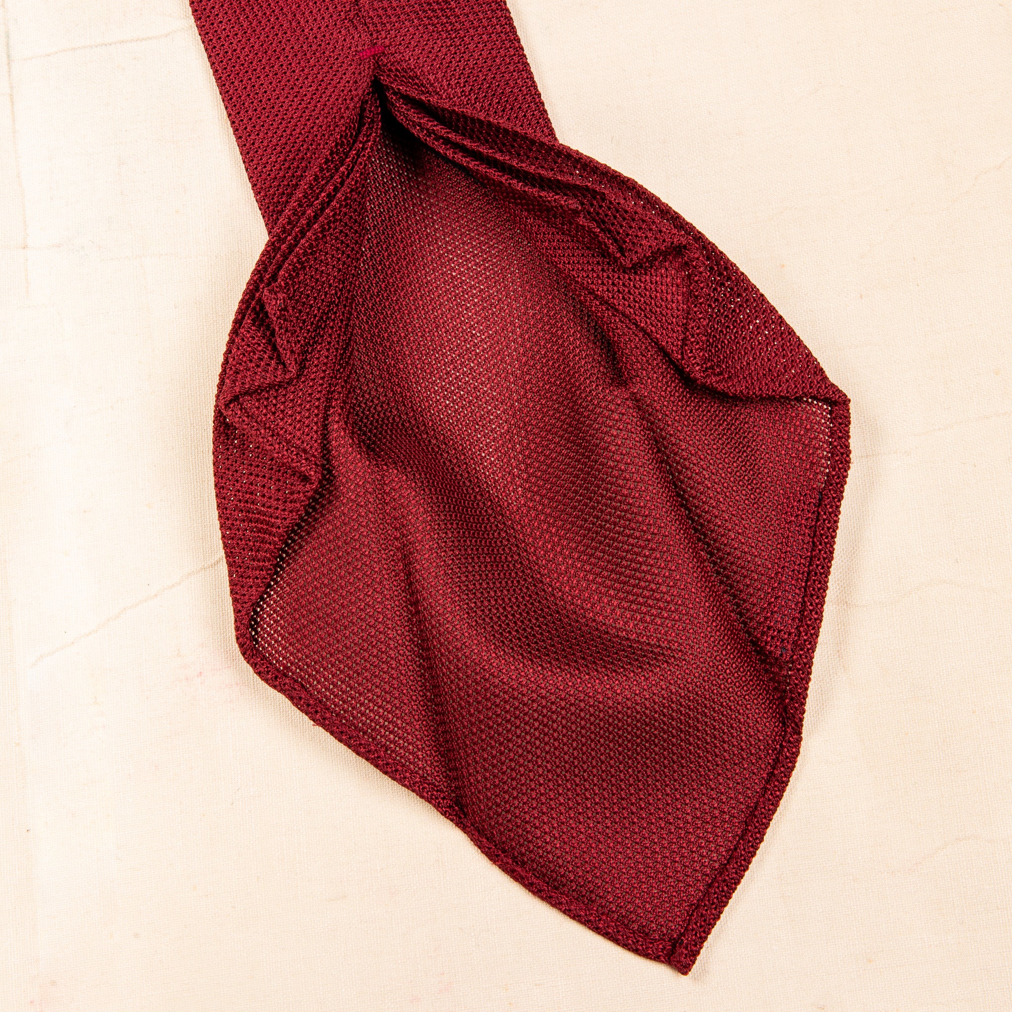 Finamore Cravatta &quot;Sette Pieghe&quot; Grenadine Borgogna