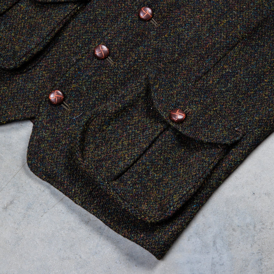 Orgueil OR-4239 Harris Tweed Gilet Dark Green