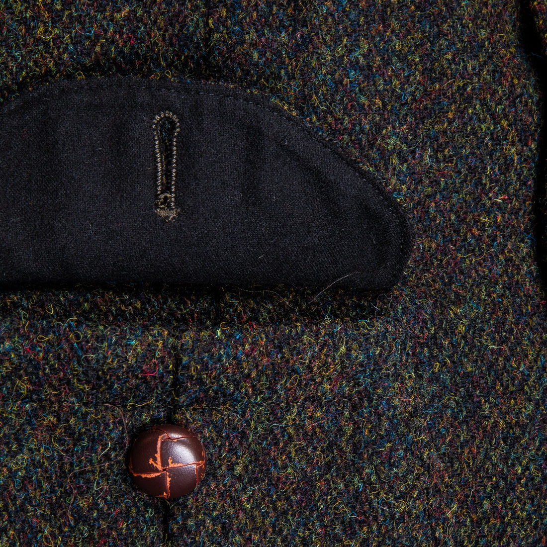 Orgueil OR-4239 Harris Tweed Gilet Dark Green