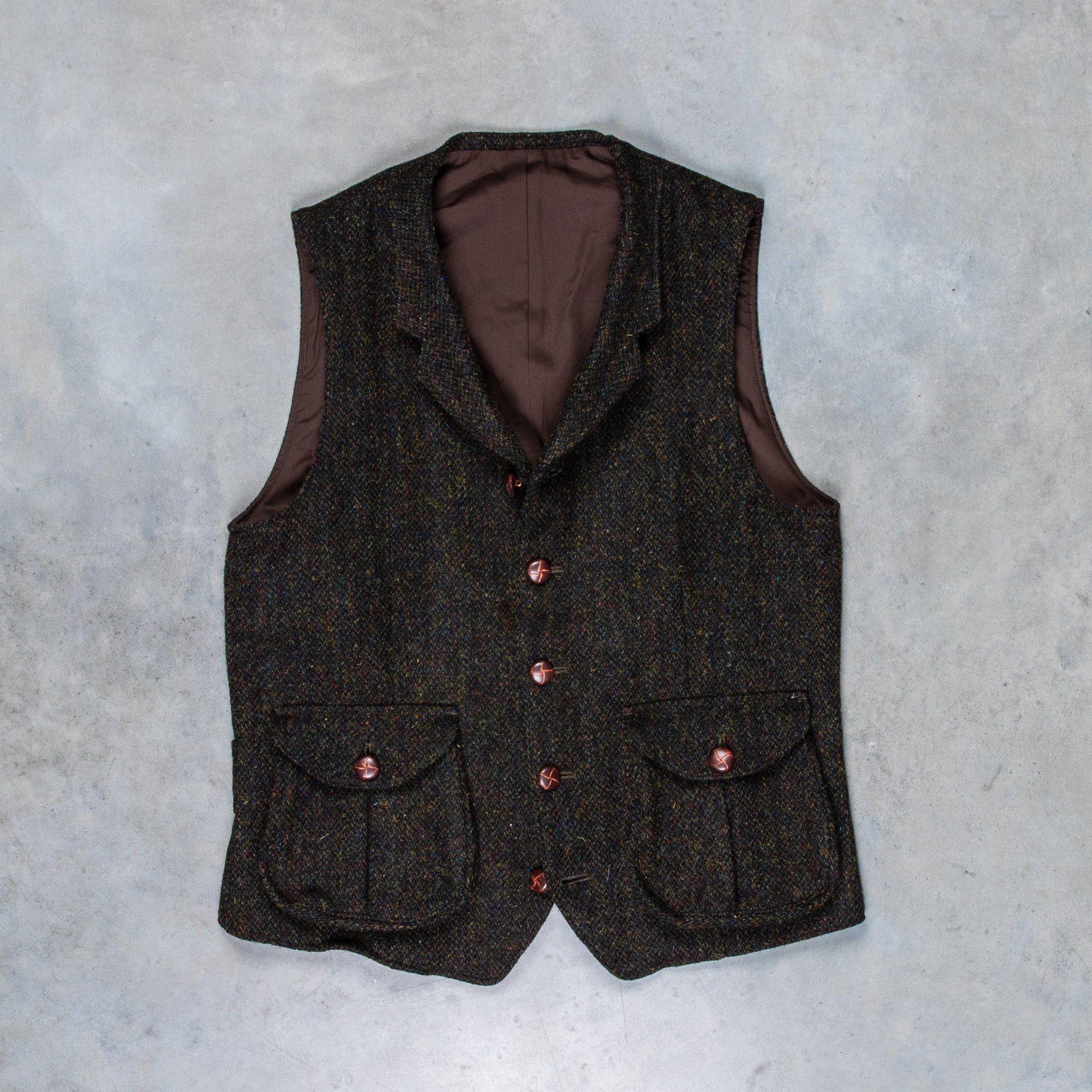 Orgueil OR-4239 Harris Tweed Gilet Dark Green – Frans Boone Store