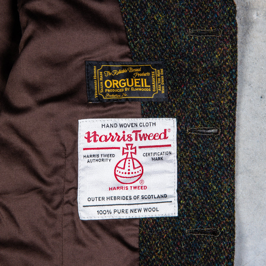Orgueil OR-4239 Harris Tweed Gilet Dark Green