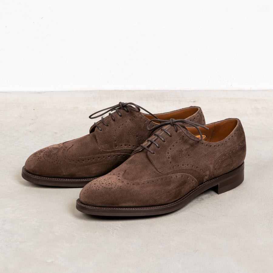 Edward Green Sandringham in Espresso Suede on Dainite Sole