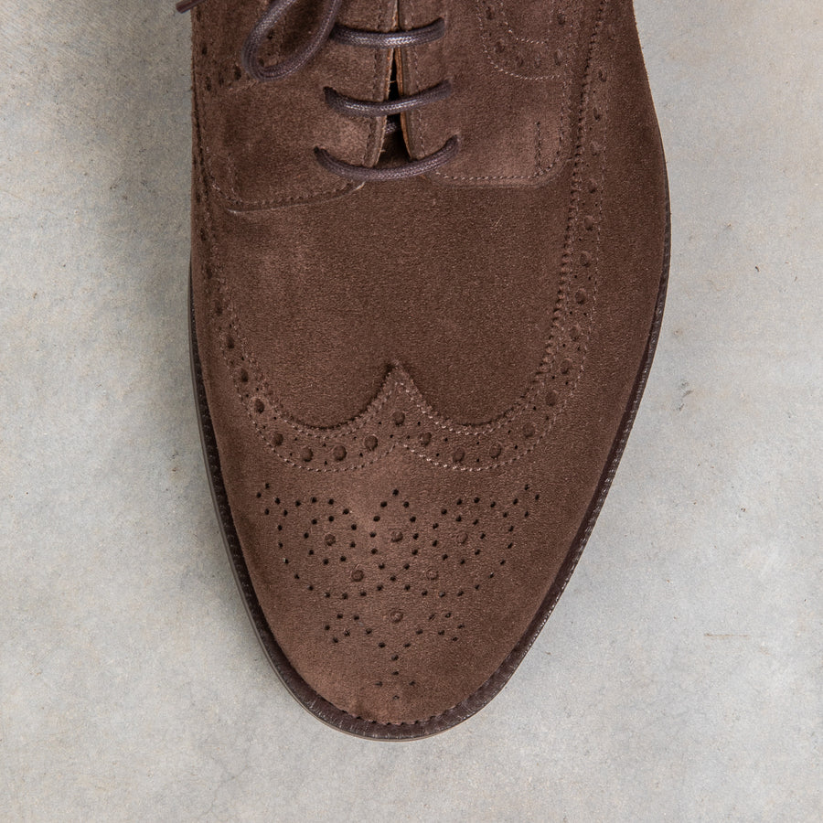 Edward Green Sandringham in Espresso Suede on Dainite Sole