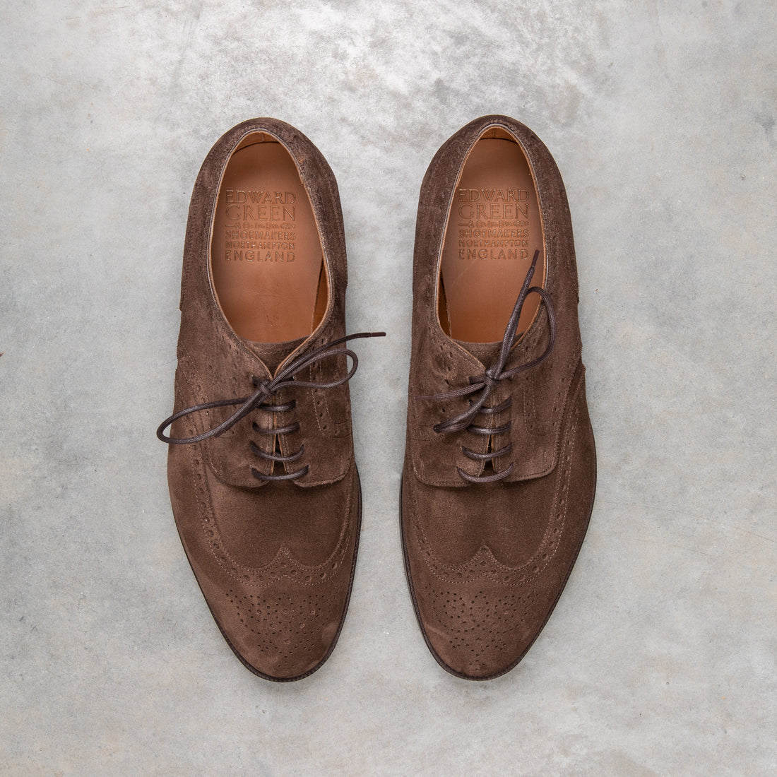 Edward Green Sandringham in Espresso Suede on Dainite Sole
