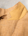 De Petrillo Coroglio Linen Jacket fine herringbone camel