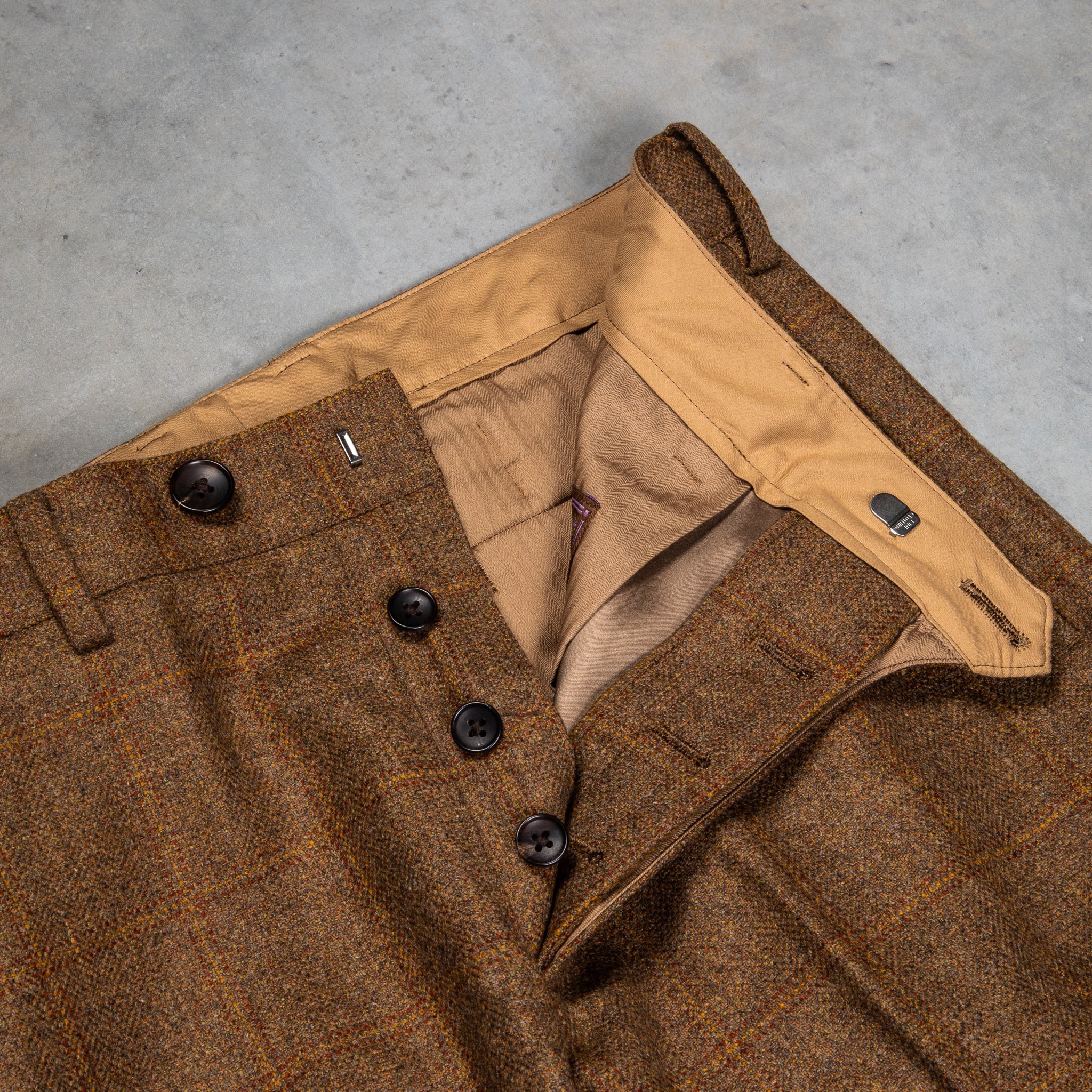 Orgueil OR-1092 Lovat Tweed Trousers L. Brown