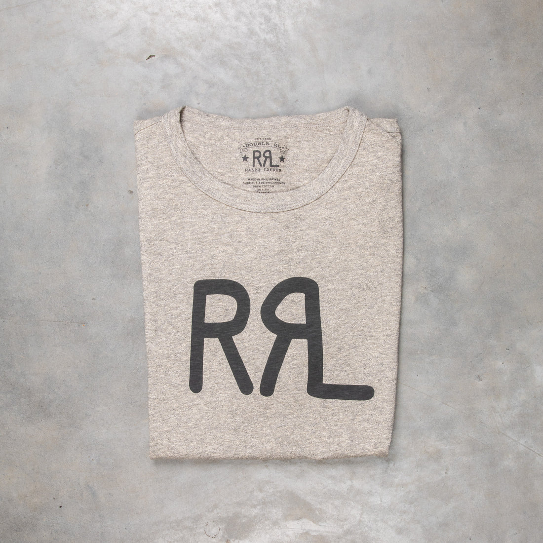 RRL Short Sleeve Logo T-shirt Heather grey