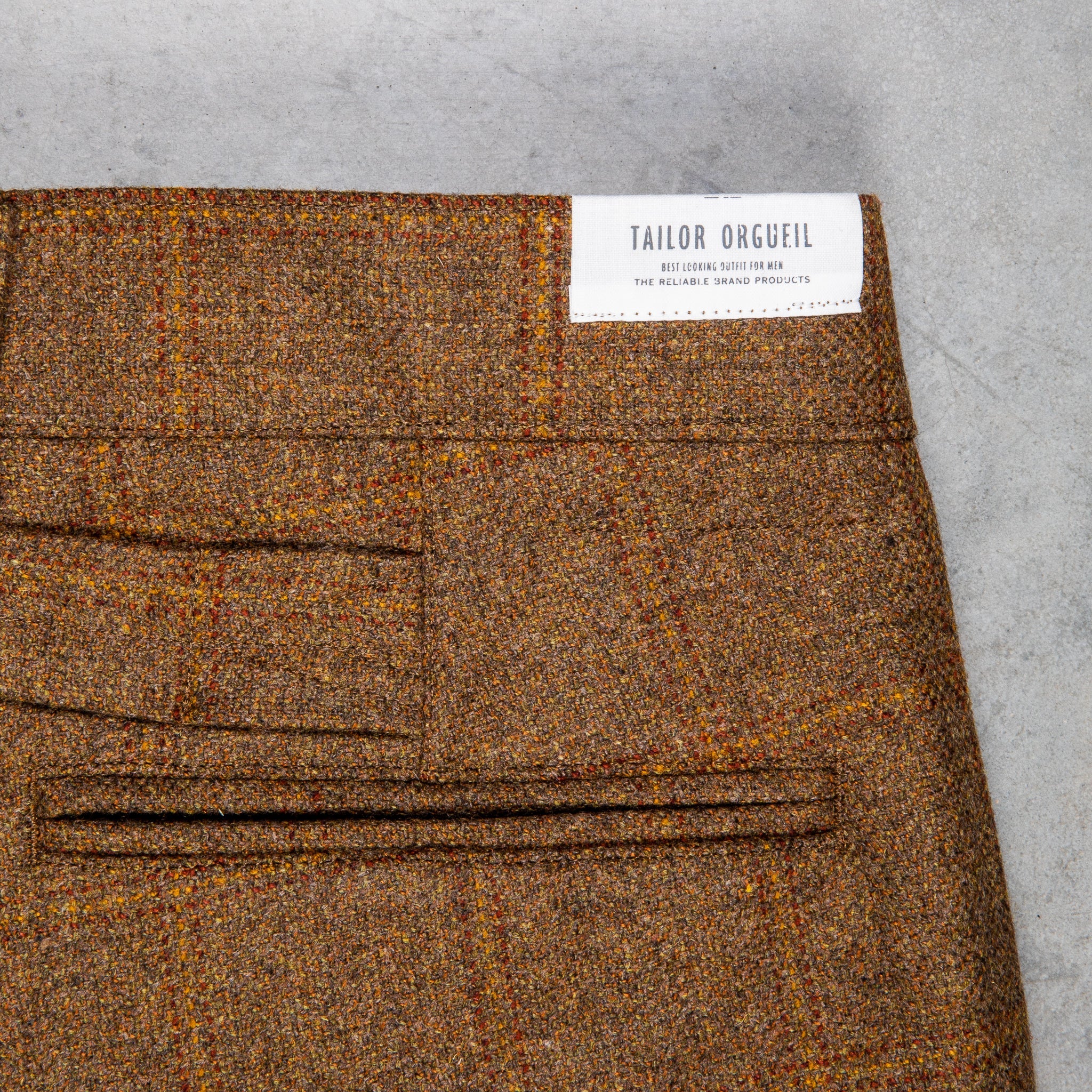 Orgueil OR-1092 Lovat Tweed Trousers L. Brown