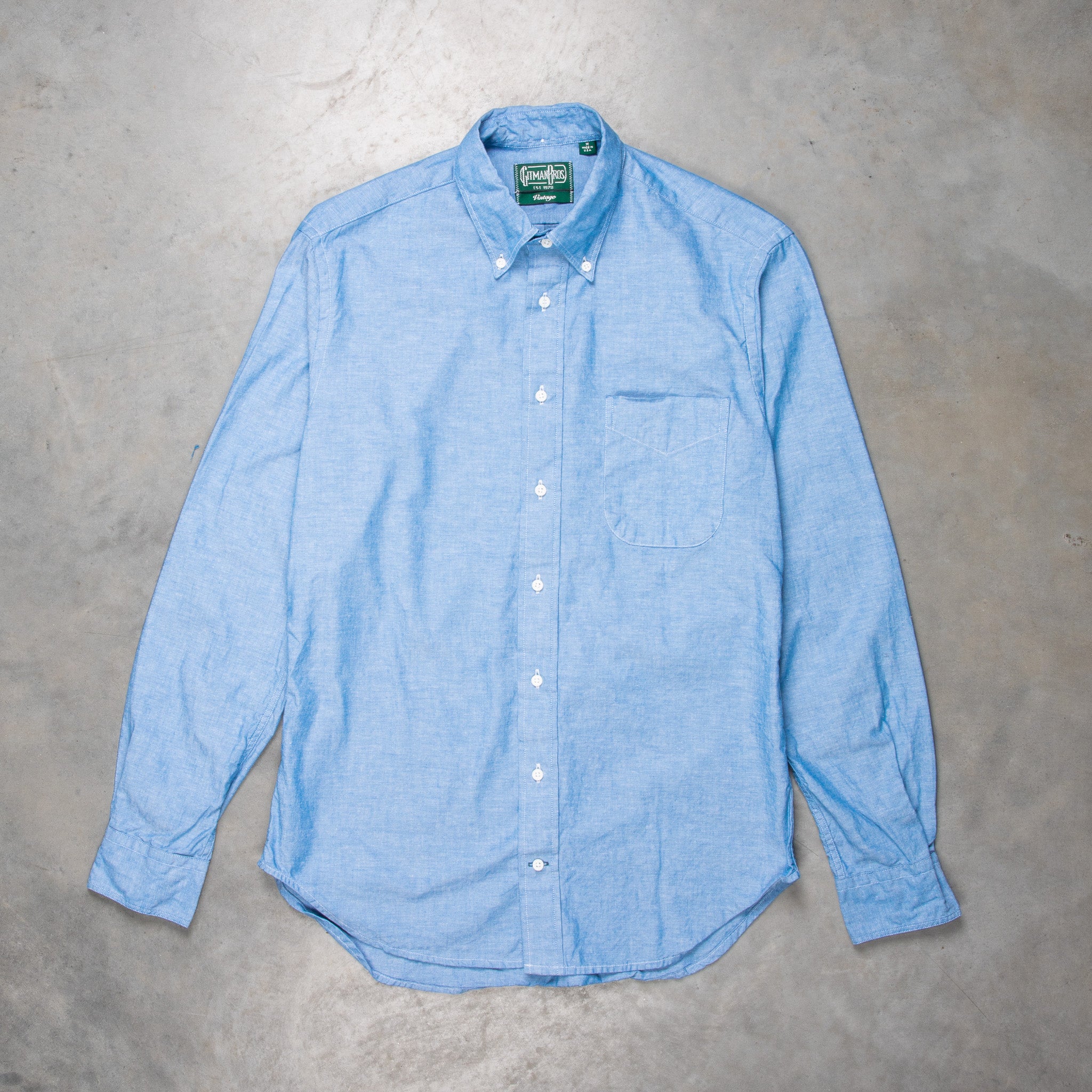 Gitman Vintage Button-Down Shirt Blue Chambray