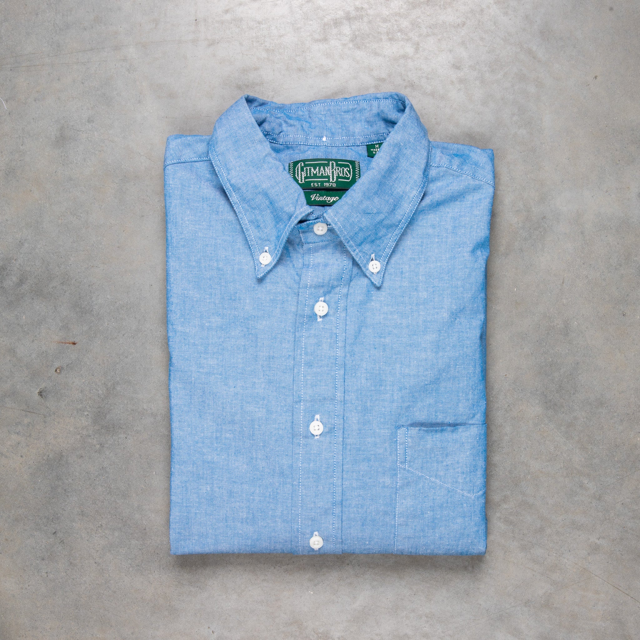 Gitman Vintage Button-Down Shirt Blue Chambray