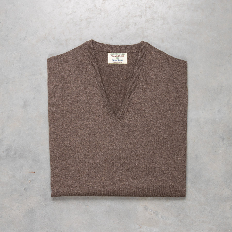 William Lockie Oxton Cashmere V-Neck Pepperpot