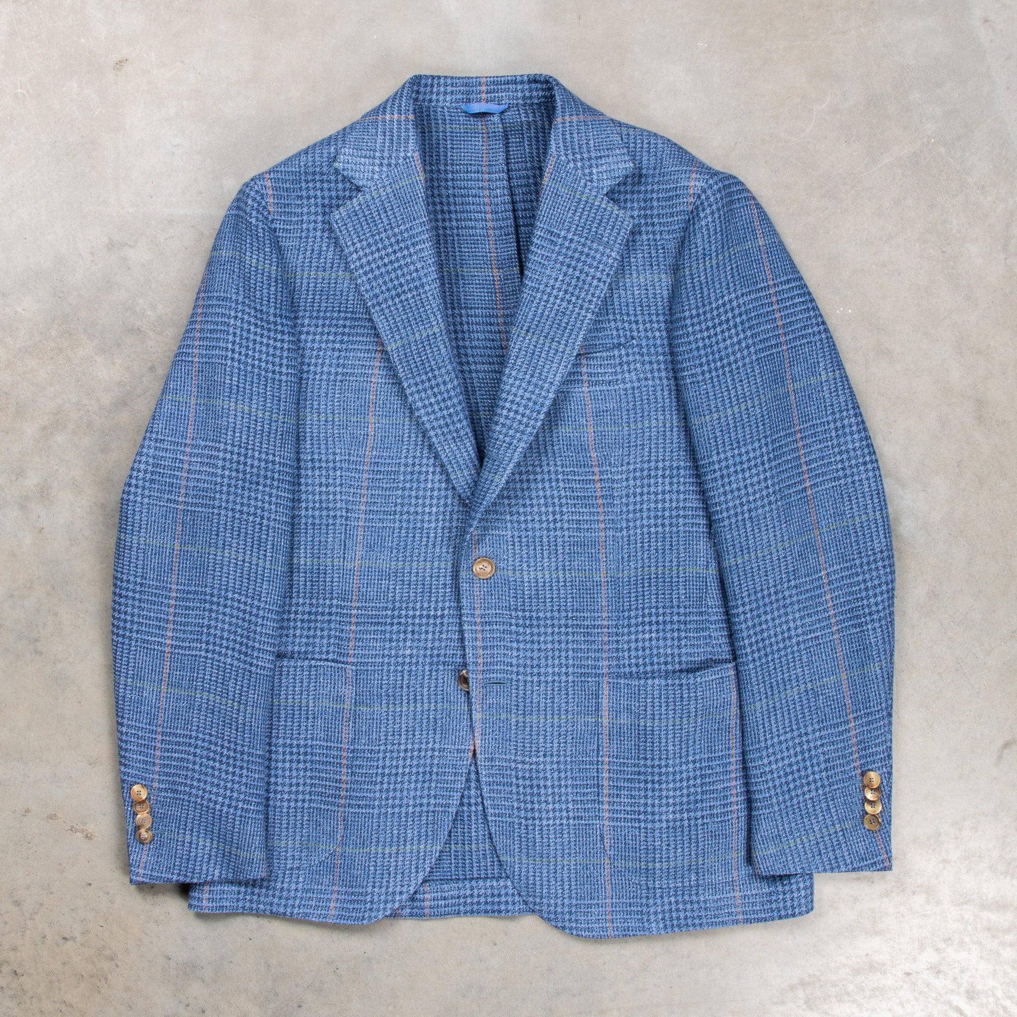 De Petrillo Posillipo Jacket Blue Linen Cotton Galles. Frans Boone Store Exclusive!