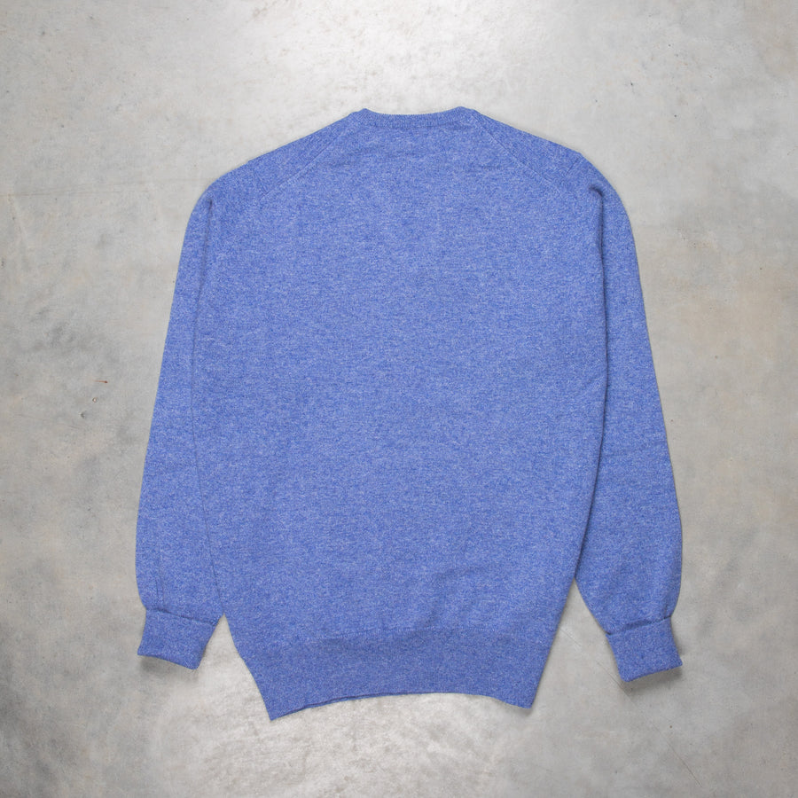 William Lockie Oxton Cashmere V-Neck Lapis