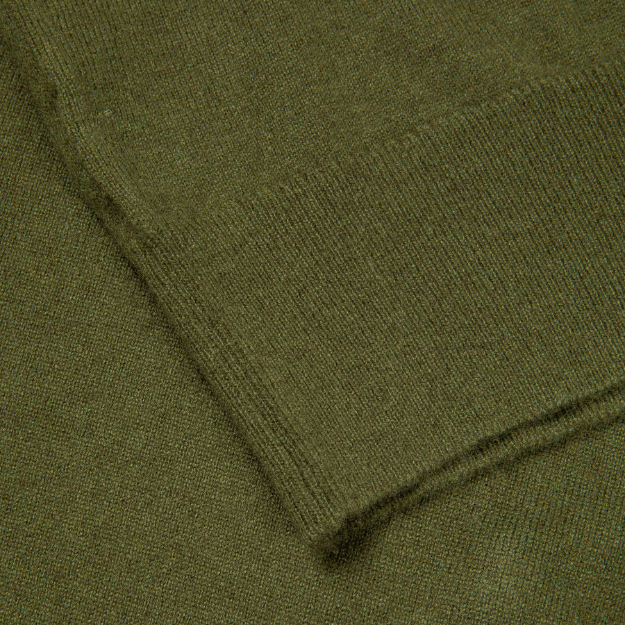 William Lockie Oxton Cashmere V-Neck Loden