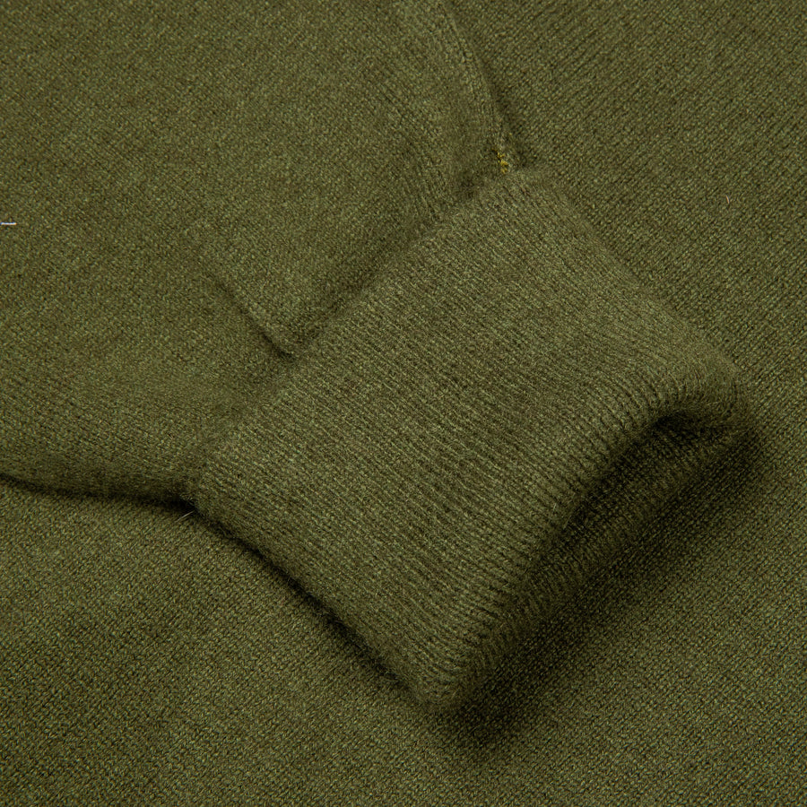 William Lockie Oxton Cashmere V-Neck Loden