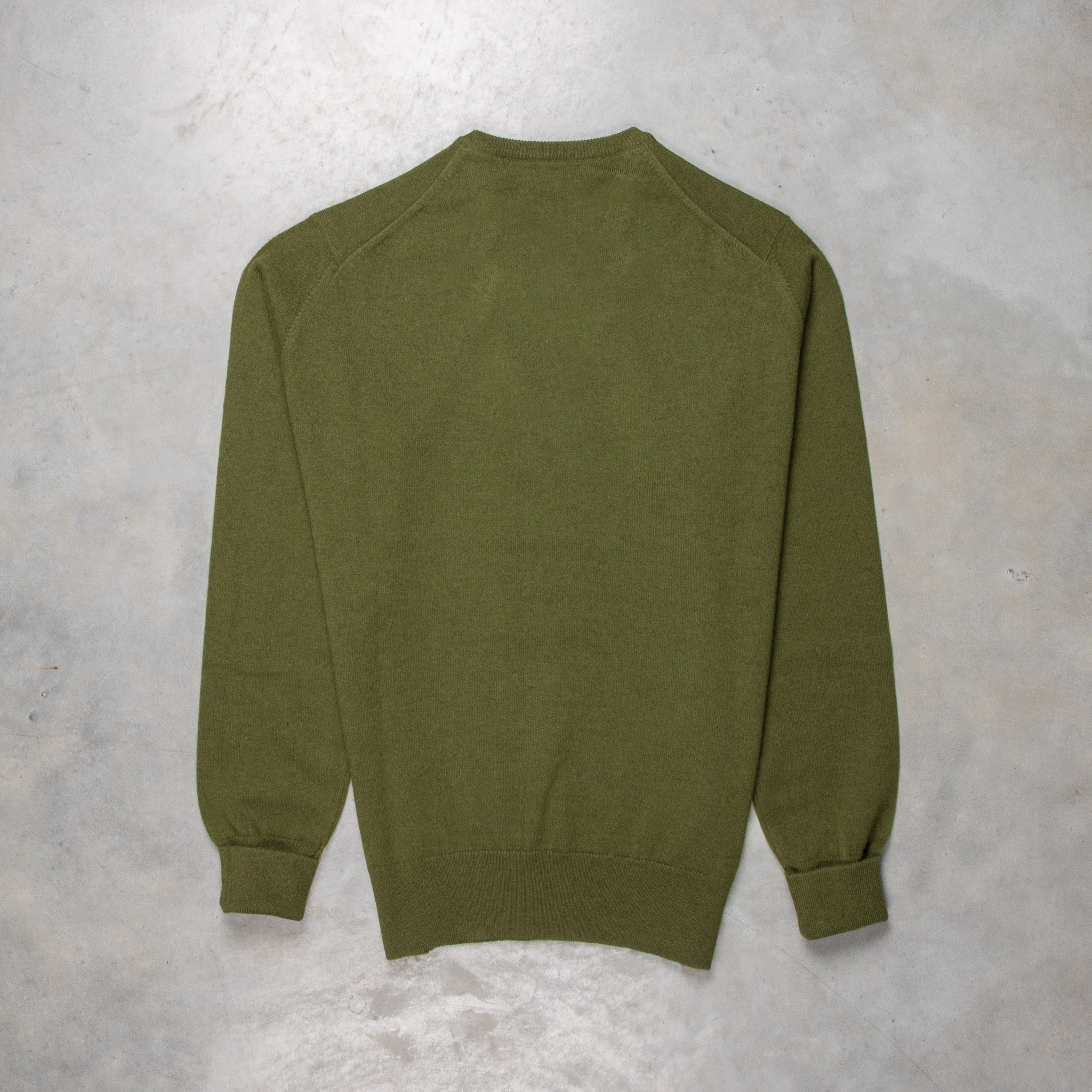 William Lockie Oxton Cashmere V-Neck Loden