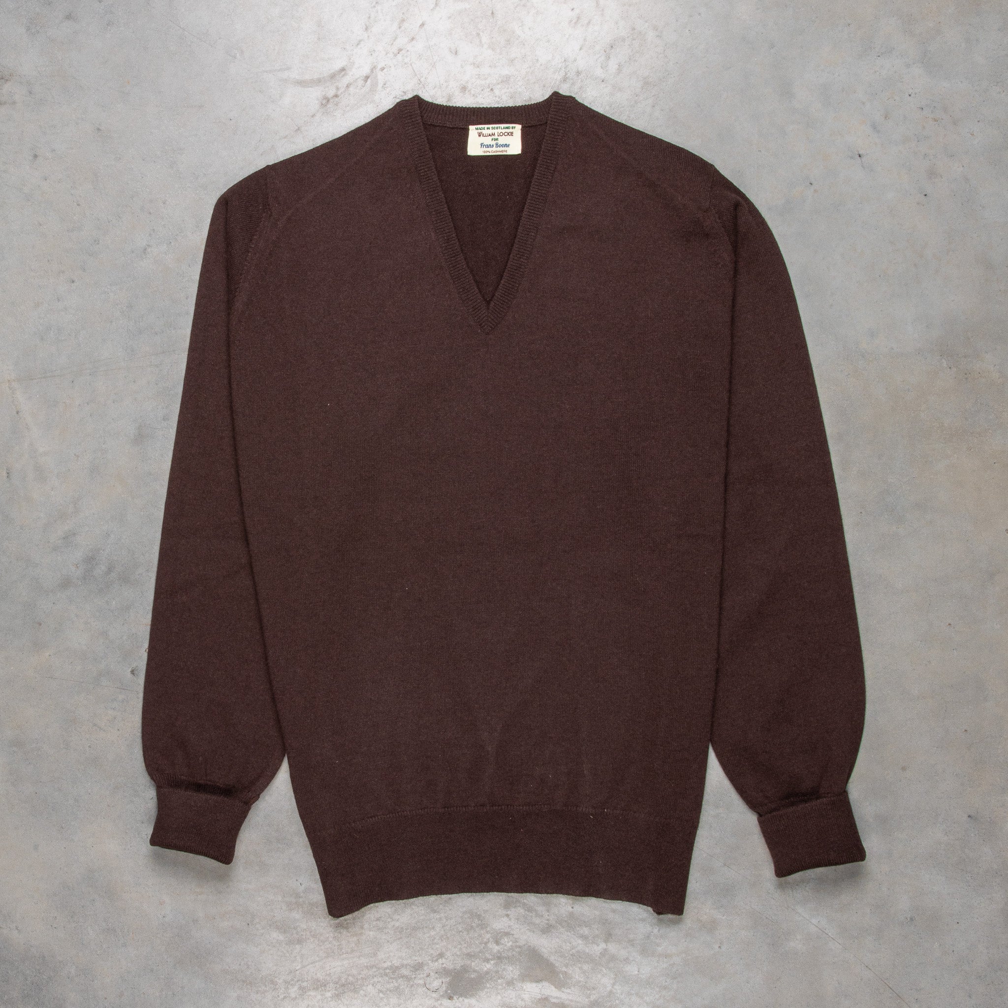 William Lockie Oxton Cashmere V-Neck Ebony