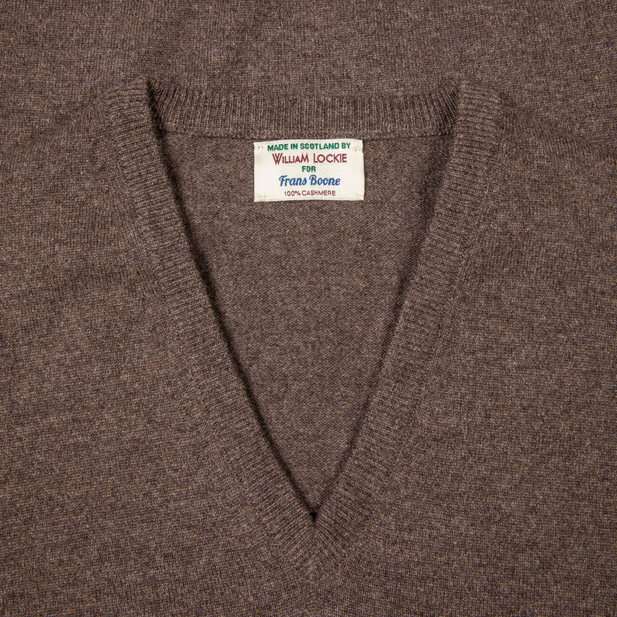 William Lockie Oxton Cashmere V-Neck Pepperpot