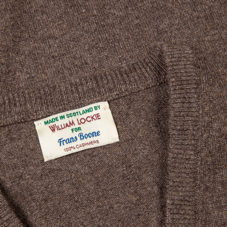 William Lockie Oxton Cashmere V-Neck Pepperpot