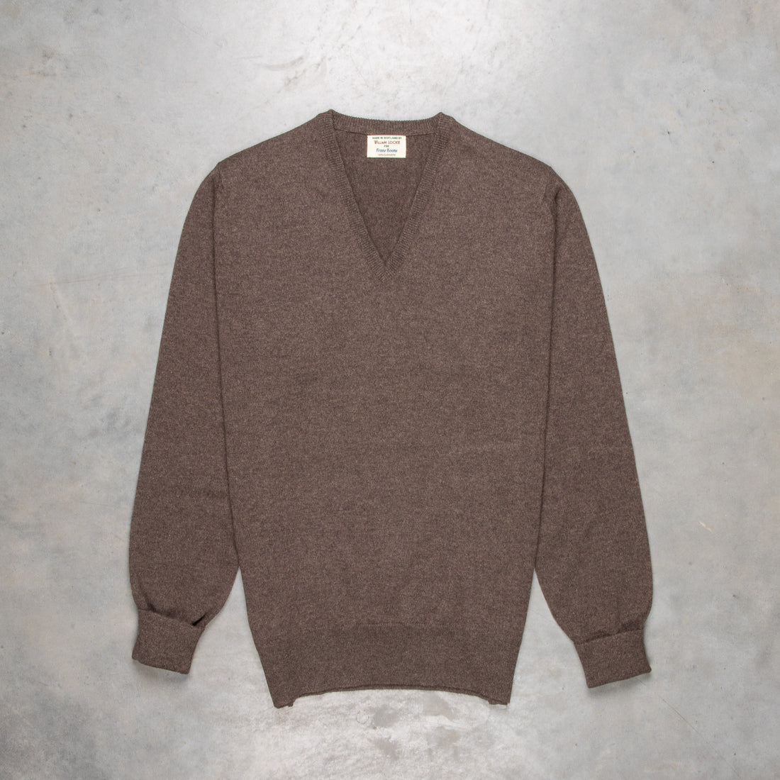 William Lockie Oxton Cashmere V-Neck Pepperpot