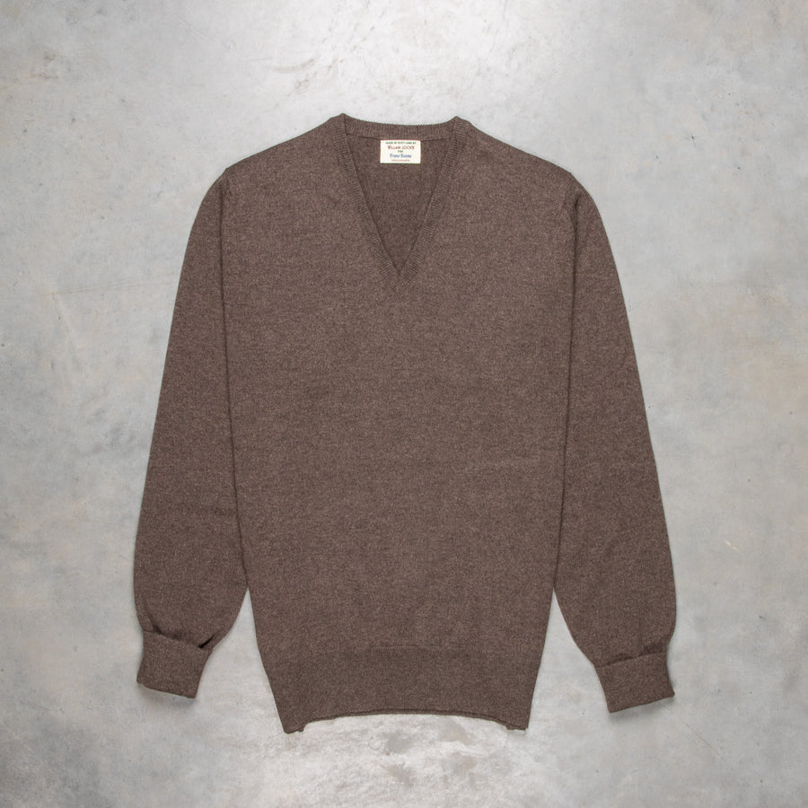 William Lockie Oxton Cashmere V-Neck Pepperpot