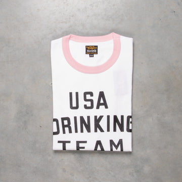 The Real McCoy´s USA Drinking Team Tee White