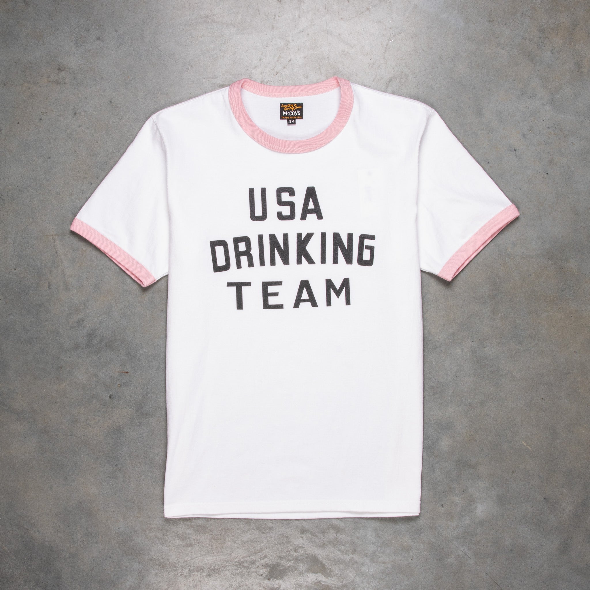 The Real McCoy&#39;s USA Drinking Team Tee White
