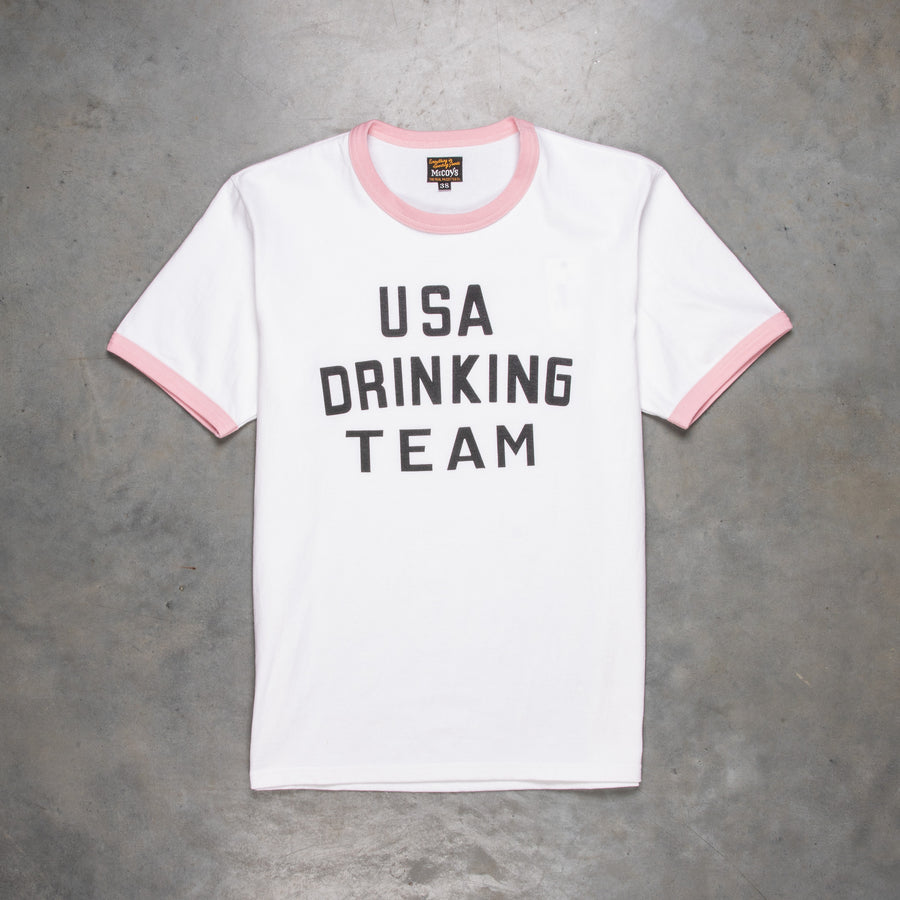 The Real McCoy´s USA Drinking Team Tee White