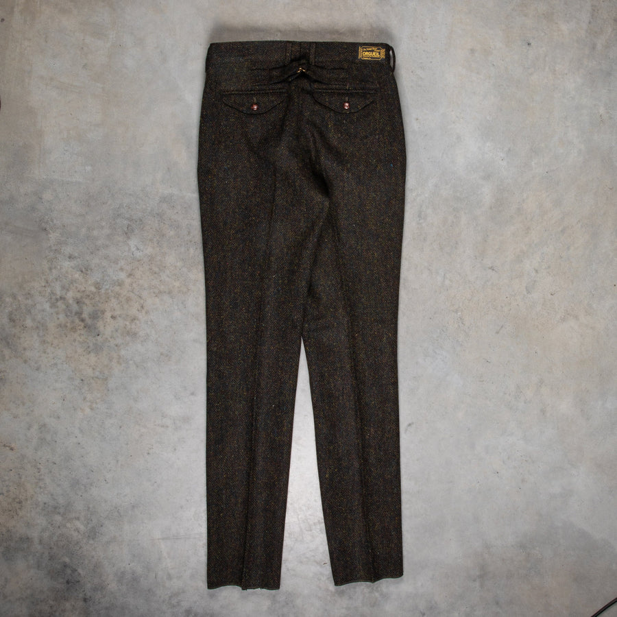 Orgueil OR-1093 Harris Tweed Trousers Dark Green