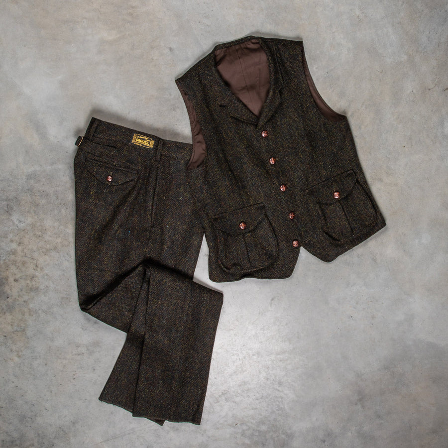 Orgueil OR-1093 Harris Tweed Trousers Dark Green