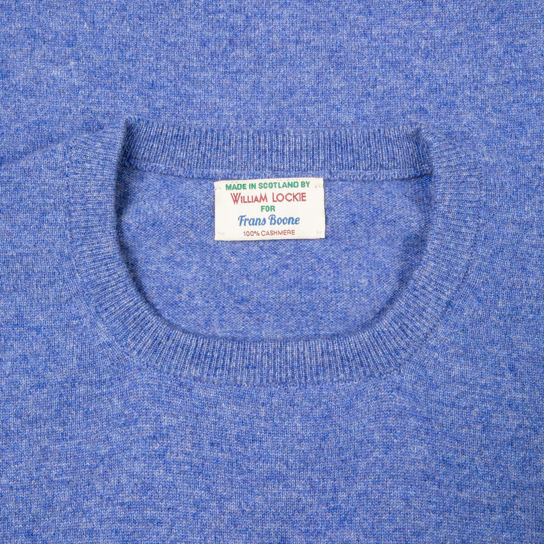 William Lockie Oxton Cashmere Crew Neck Lapis