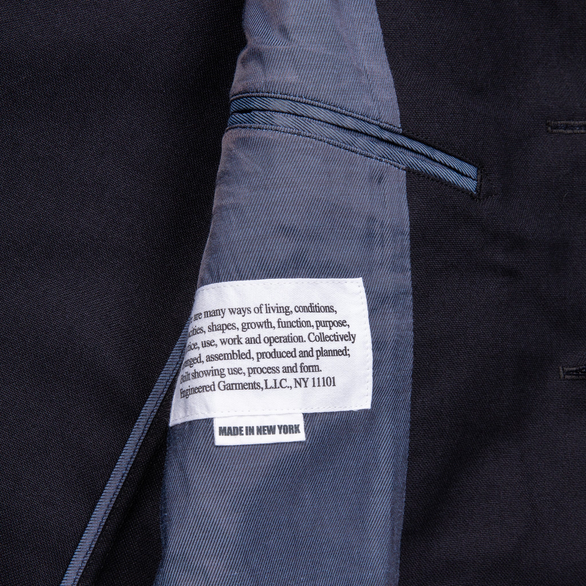 Engineered Garments Ivy Blazer Dk. Navy PC Hopsack