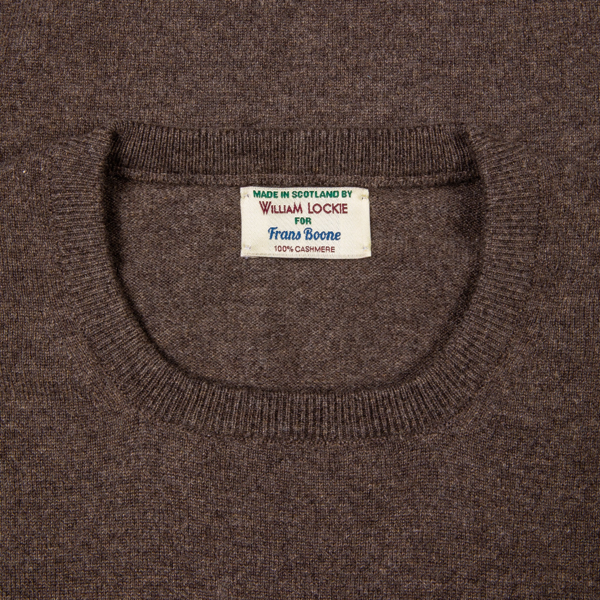 William Lockie Oxton Cashmere Crew Neck Pepperpot