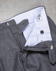 Rota Pantaloni medium Rise Slim Fit Lightweight Flannel Grigio Scuro