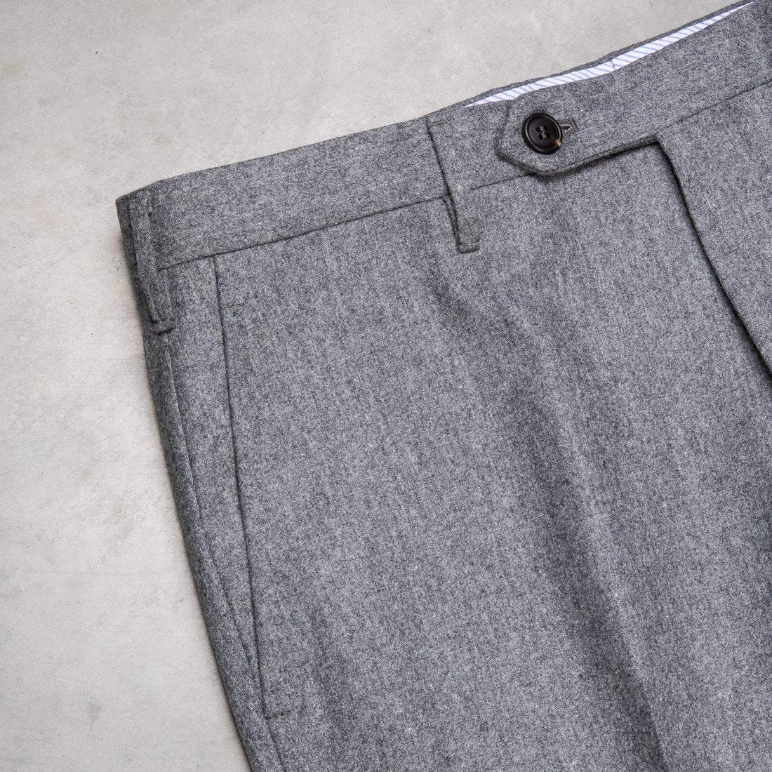Rota Pantaloni medium Rise Slim Fit Lightweight Flannel Grigio Medio