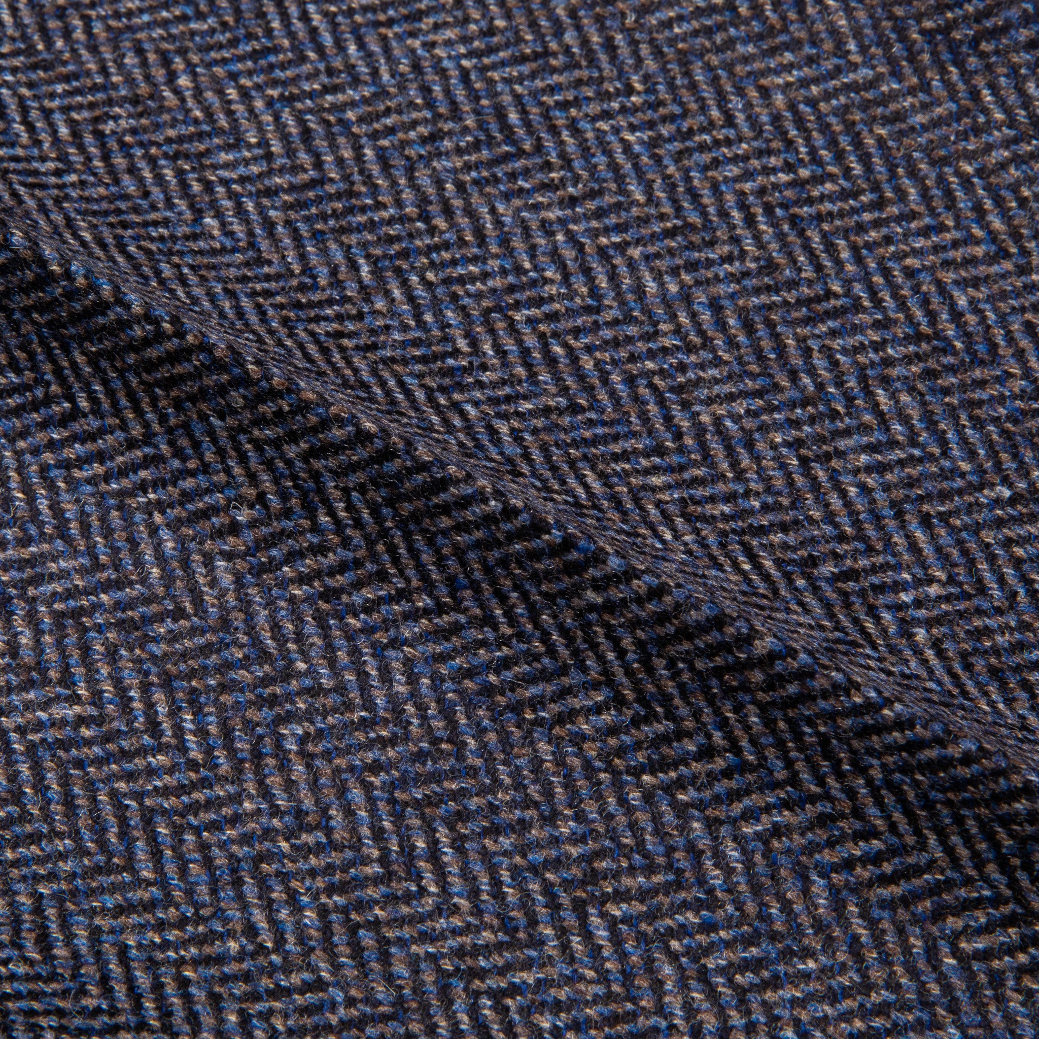 Rota Pantaloni High Rise Regular Fit Flannel Herringbone Indigo Blu
